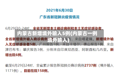 内蒙古新增境外输入5例(内蒙古一例境外输入)