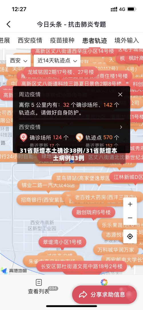 31省新增本土确诊38例/31省新增本土病例83例