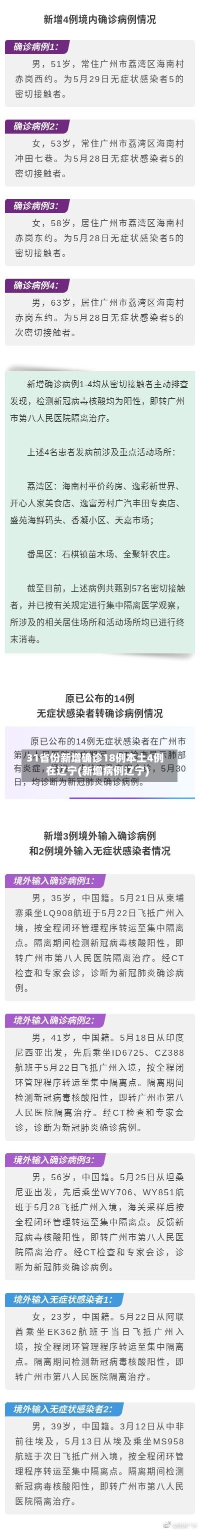31省份新增确诊18例本土4例在辽宁(新增病例辽宁)-第2张图片