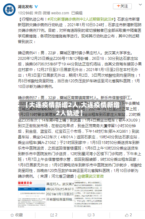 【大连疫情新增2人,大连疫情新增2人轨迹】