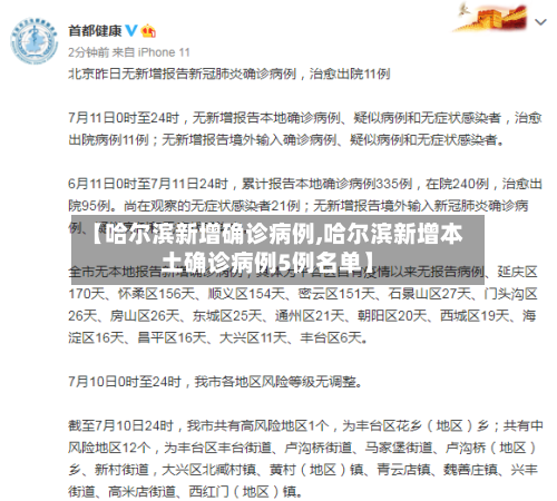 【哈尔滨新增确诊病例,哈尔滨新增本土确诊病例5例名单】