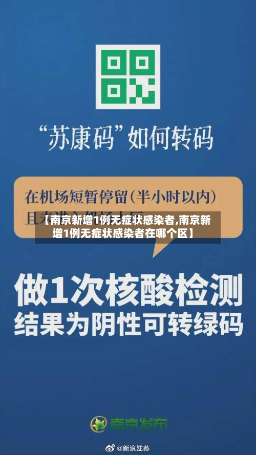 【南京新增1例无症状感染者,南京新增1例无症状感染者在哪个区】