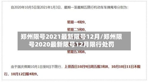 郑州限号2021最新限号12月/郑州限号2020最新限号12月限行处罚-第3张图片