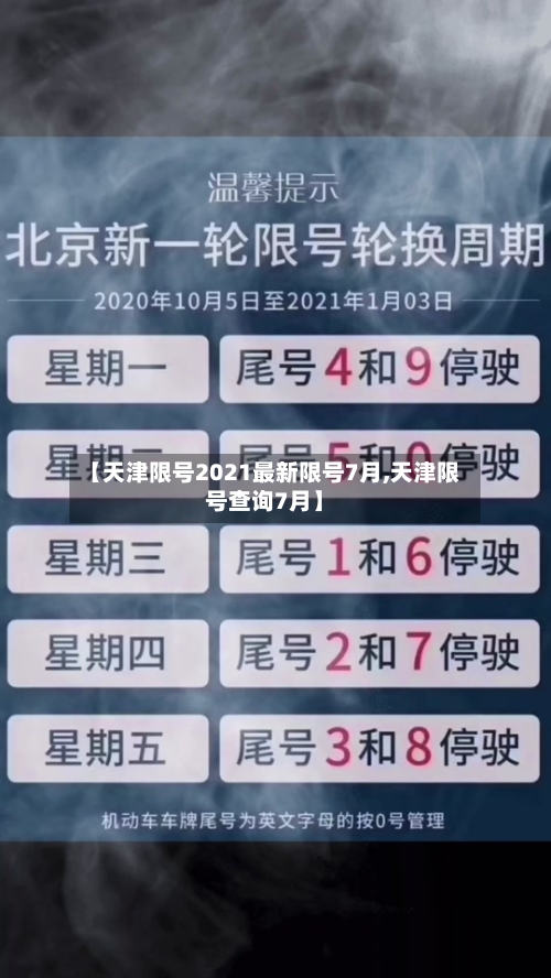 【天津限号2021最新限号7月,天津限号查询7月】