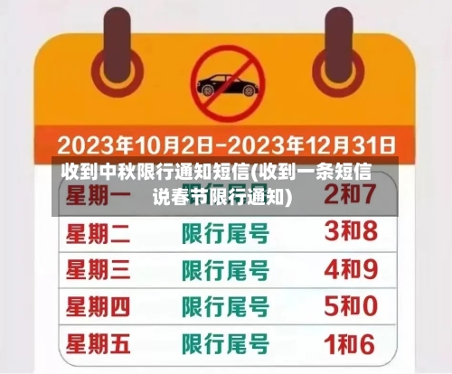 收到中秋限行通知短信(收到一条短信说春节限行通知)