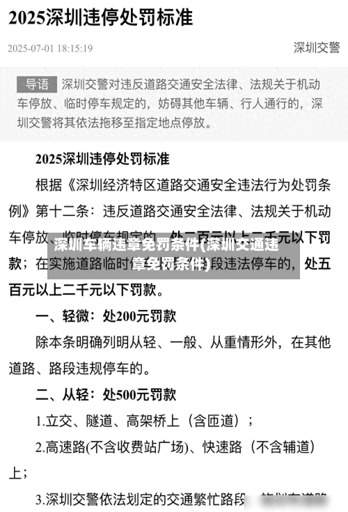 深圳车辆违章免罚条件(深圳交通违章免罚条件)-第2张图片