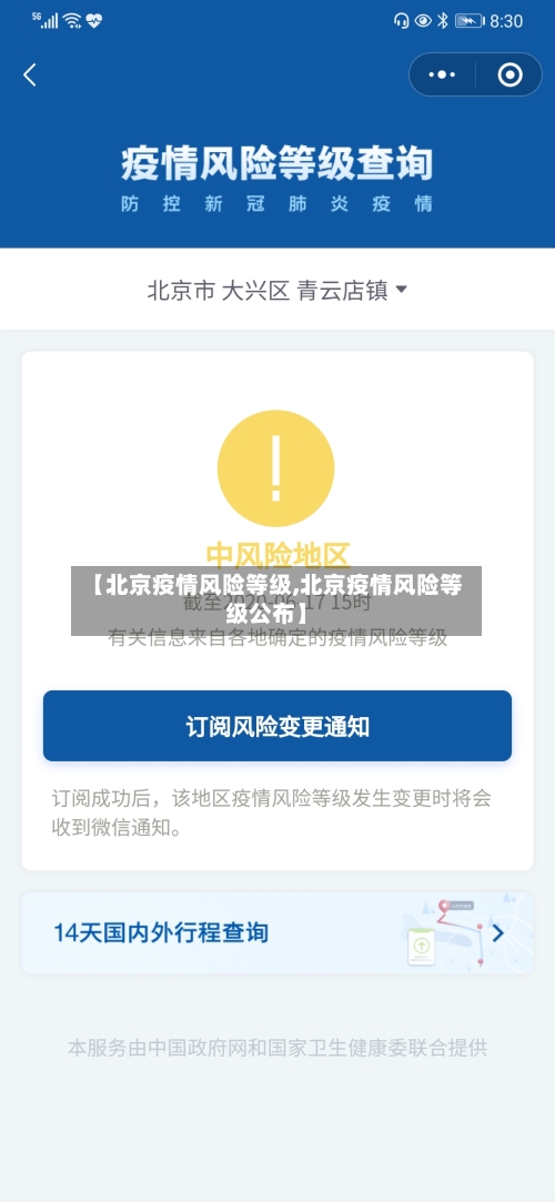 【北京疫情风险等级,北京疫情风险等级公布】
