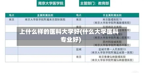 上什么样的医科大学好(什么大学医科专业好)