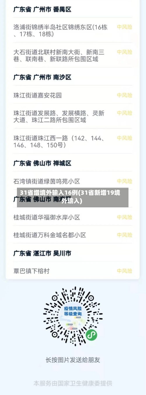 31省增境外输入16例(31省新增19境外输入)-第3张图片