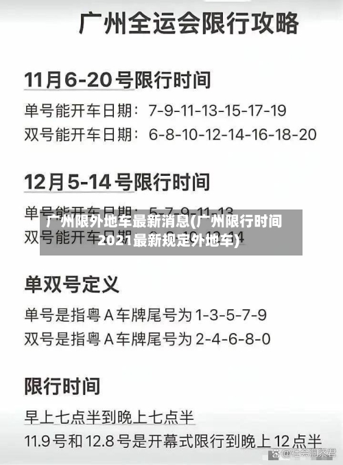 广州限外地车最新消息(广州限行时间2021最新规定外地车)-第3张图片