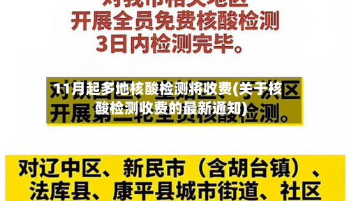 11月起多地核酸检测将收费(关于核酸检测收费的最新通知)-第3张图片