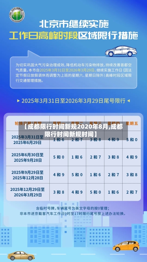 【成都限行时间新规2020年8月,成都限行时间新规时间】
