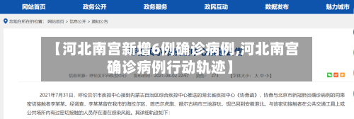 【河北南宫新增6例确诊病例,河北南宫确诊病例行动轨迹】-第2张图片