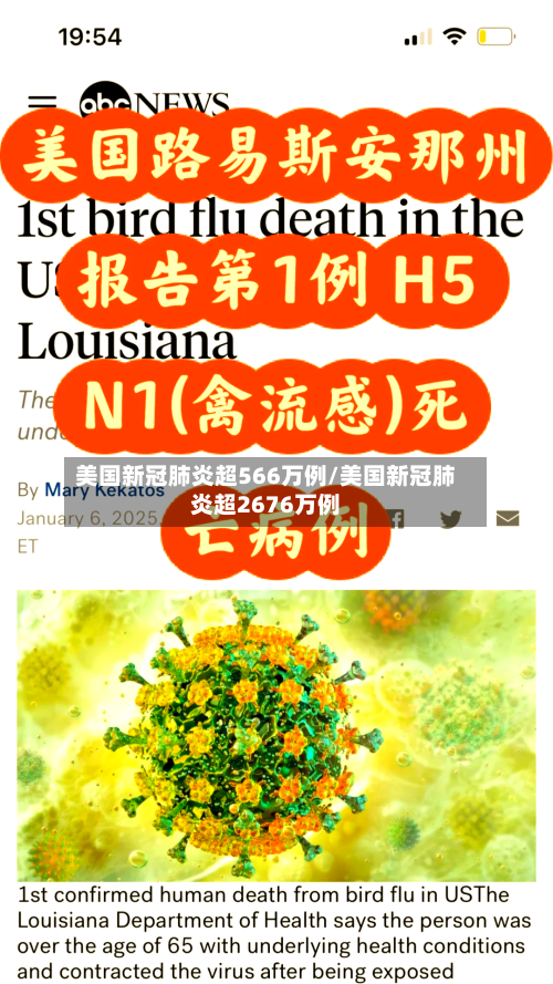美国新冠肺炎超566万例/美国新冠肺炎超2676万例