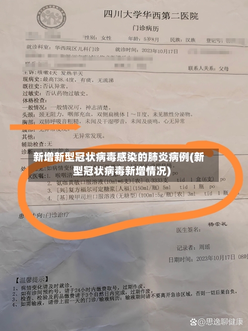 新增新型冠状病毒感染的肺炎病例(新型冠状病毒新增情况)