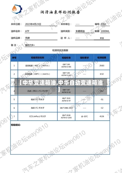 【中华变速箱油,中华自动变速箱油】-第2张图片