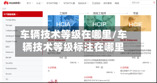 车辆技术等级在哪里/车辆技术等级标注在哪里