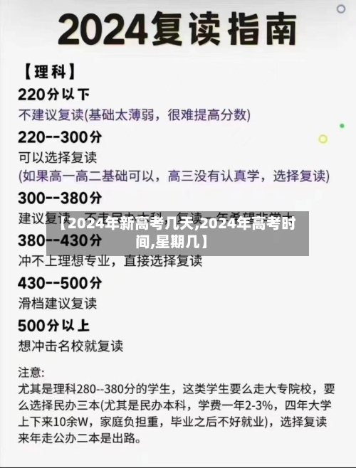 【2024年新高考几天,2024年高考时间,星期几】