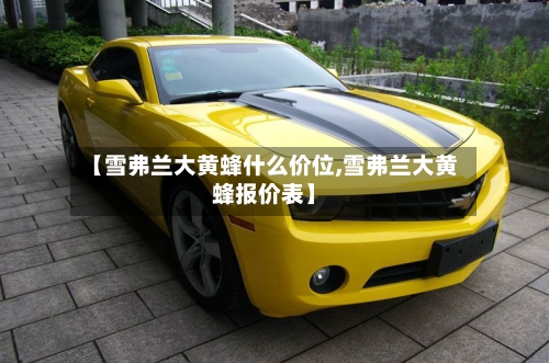 【雪弗兰大黄蜂什么价位,雪弗兰大黄蜂报价表】-第2张图片