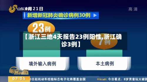 【浙江三地4天报告23例阳性,浙江确诊3例】